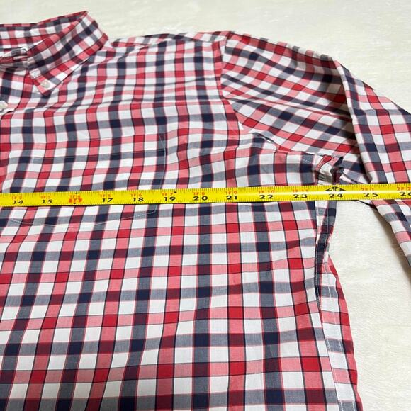 Brooks Brothers Red Fleece Button Up Men's XL Luxury Cotton Red White Preppy - Picture 6 of 8